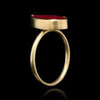 Gabriella Kiss 18K Yellow Gold Estate Ruby Ring