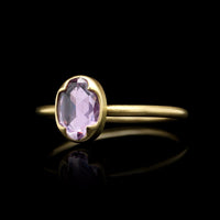 Gabriella Kiss 18K Yellow Gold Estate Pink Sapphire Ring