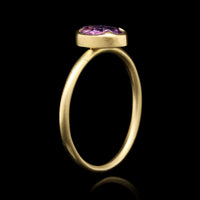 Gabriella Kiss 18K Yellow Gold Estate Pink Sapphire Ring