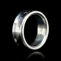 Tiffany & Co. Sterling Silver Estate 1837 Concave Ring