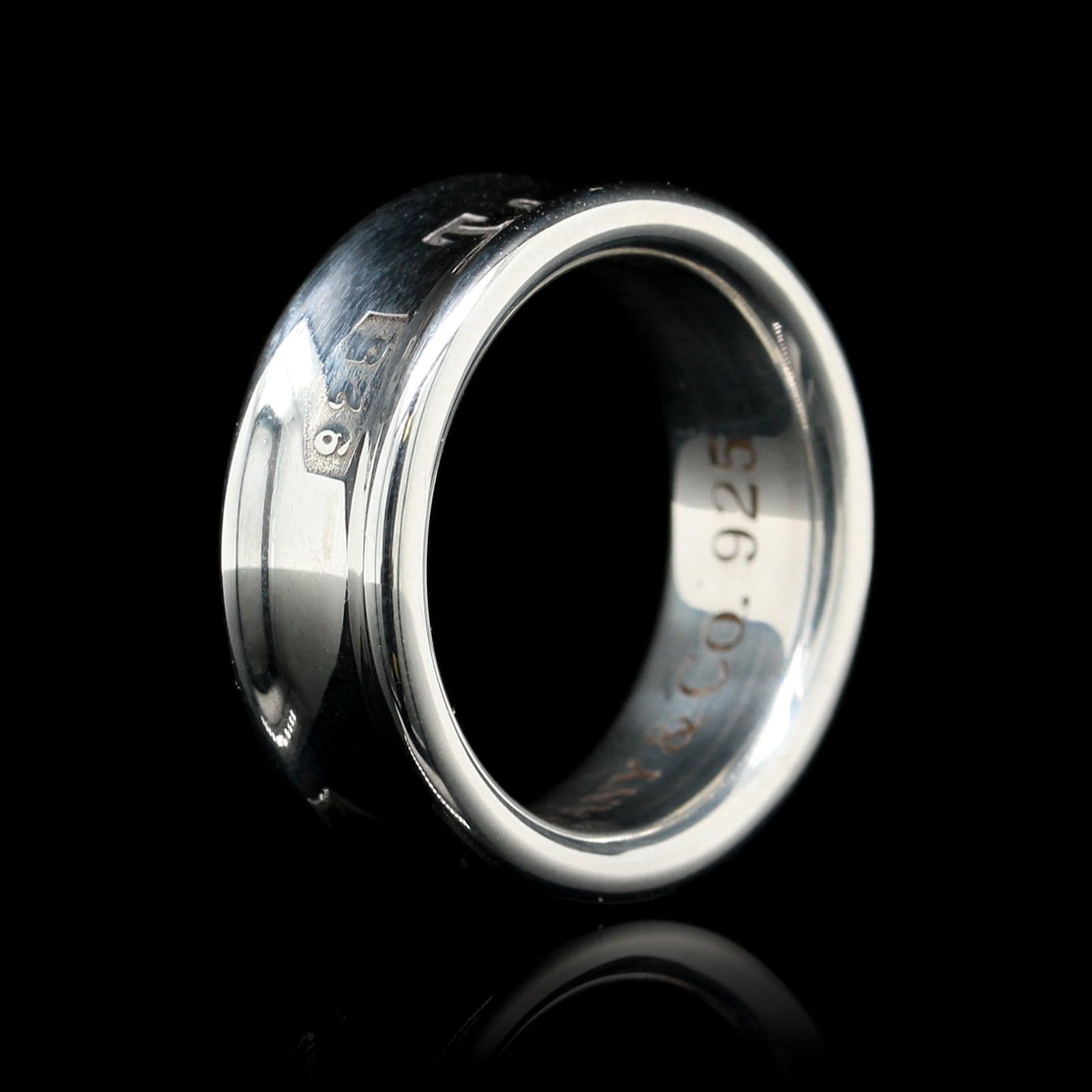 Tiffany & Co. Sterling Silver Estate 1837 Concave Ring