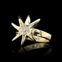 Elizabeth Showers 18K Yellow Gold Estate Diamond Ring