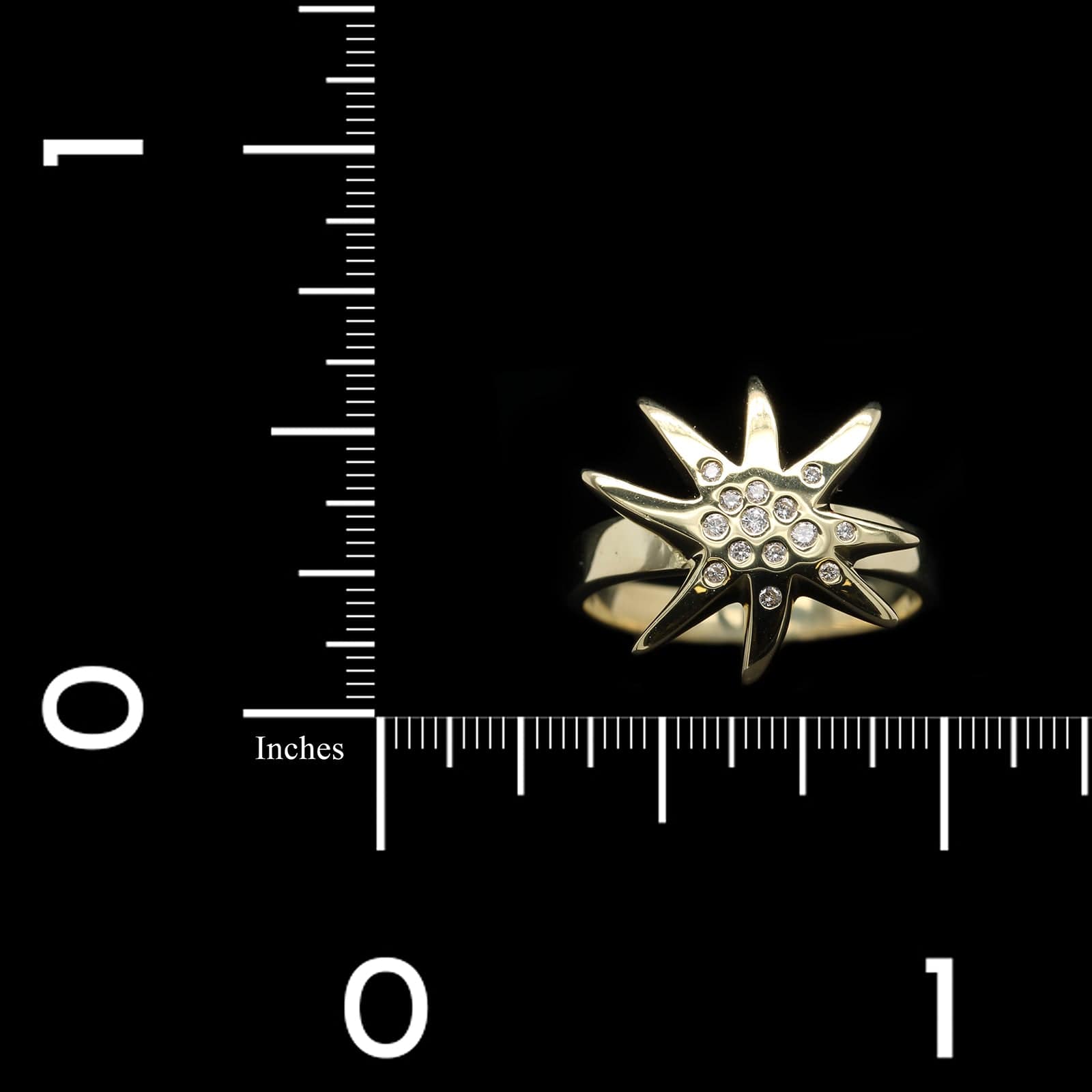 Elizabeth Showers 18K Yellow Gold Estate Diamond Ring