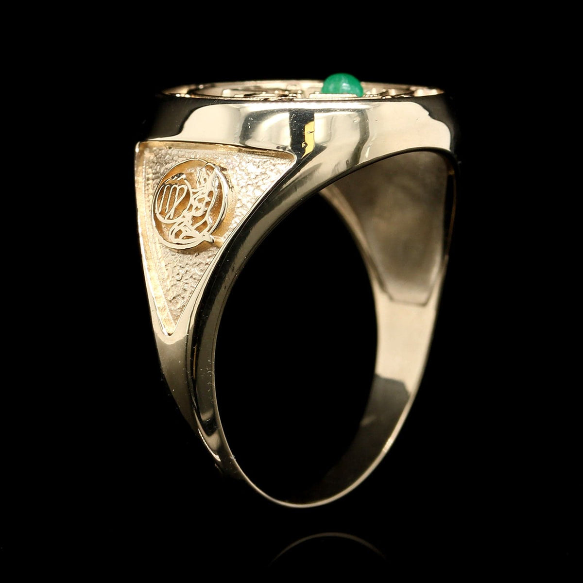 14K Yellow Gold Estate Virgo Zodiac Symbol Ring