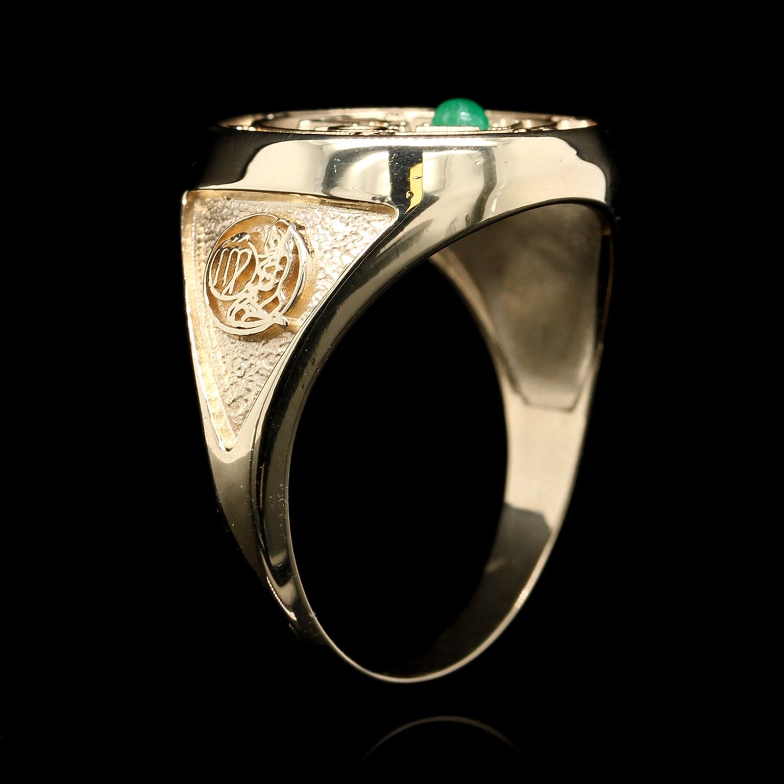 14K Yellow Gold Estate Virgo Zodiac Symbol Ring