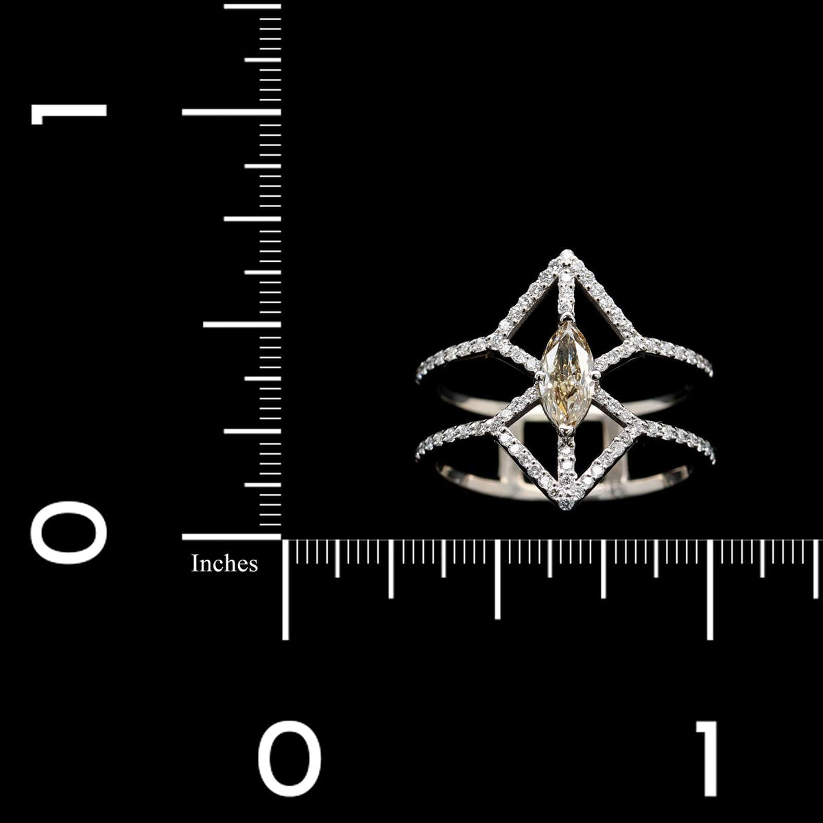 14K White Gold Estate Diamond Ring