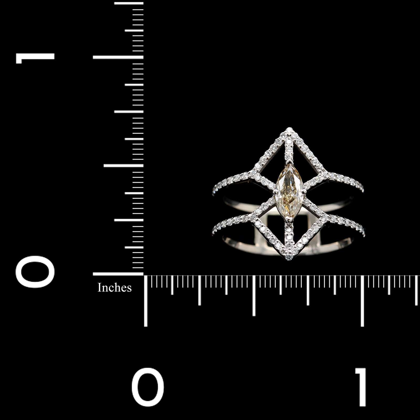 14K White Gold Estate Diamond Ring