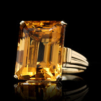 Vintage Tiffany & Co. 18K Yellow Gold Estate Citrine Ring