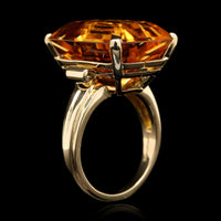 Vintage Tiffany & Co. 18K Yellow Gold Estate Citrine Ring