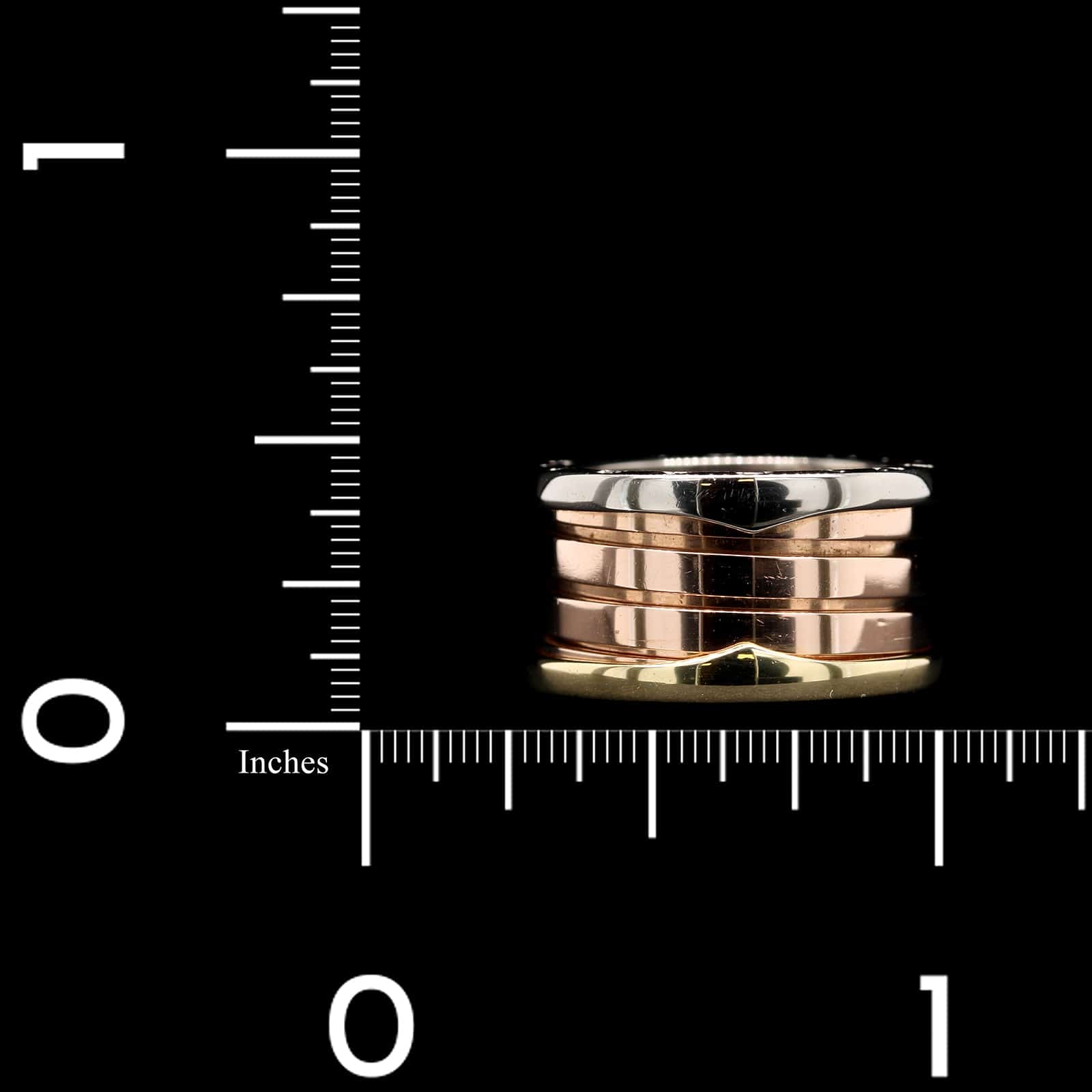 Bulgari 18K Tri-color Gold Estate B.Zero1 Four Band Ring