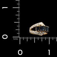 Dankner 14K Yellow Gold Estate Sapphire and Diamond Ring