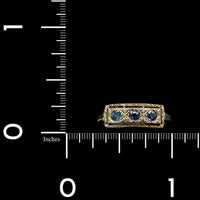 Antique 14K Yellow Gold Estate Sapphire Ring