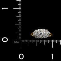 Antique 18K Yellow Gold and Platinum Estate Diamond Ring