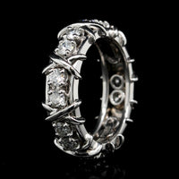 Tiffany & Co. Schlumberger Platinum Estate Sixteen Stone Diamond Ring