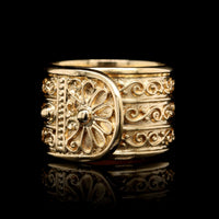 Zolotas 18K Yellow Gold Estate Buckle Style Ring