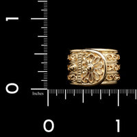 Zolotas 18K Yellow Gold Estate Buckle Style Ring