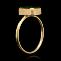 Gabriella Kiss 18K Yellow Gold Estate Emerald Ring