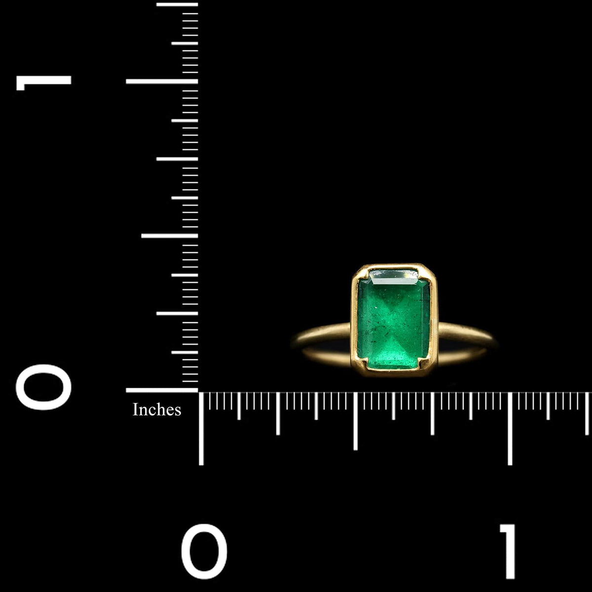 Gabriella Kiss 18K Yellow Gold Estate Emerald Ring