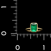 Gabriella Kiss 18K Yellow Gold Estate Emerald Ring