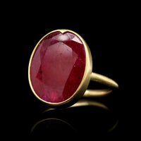 Gabriella Kiss 18K Yellow Gold Estate Ruby Ring