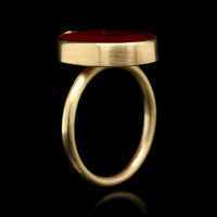Gabriella Kiss 18K Yellow Gold Estate Ruby Ring