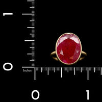 Gabriella Kiss 18K Yellow Gold Estate Ruby Ring