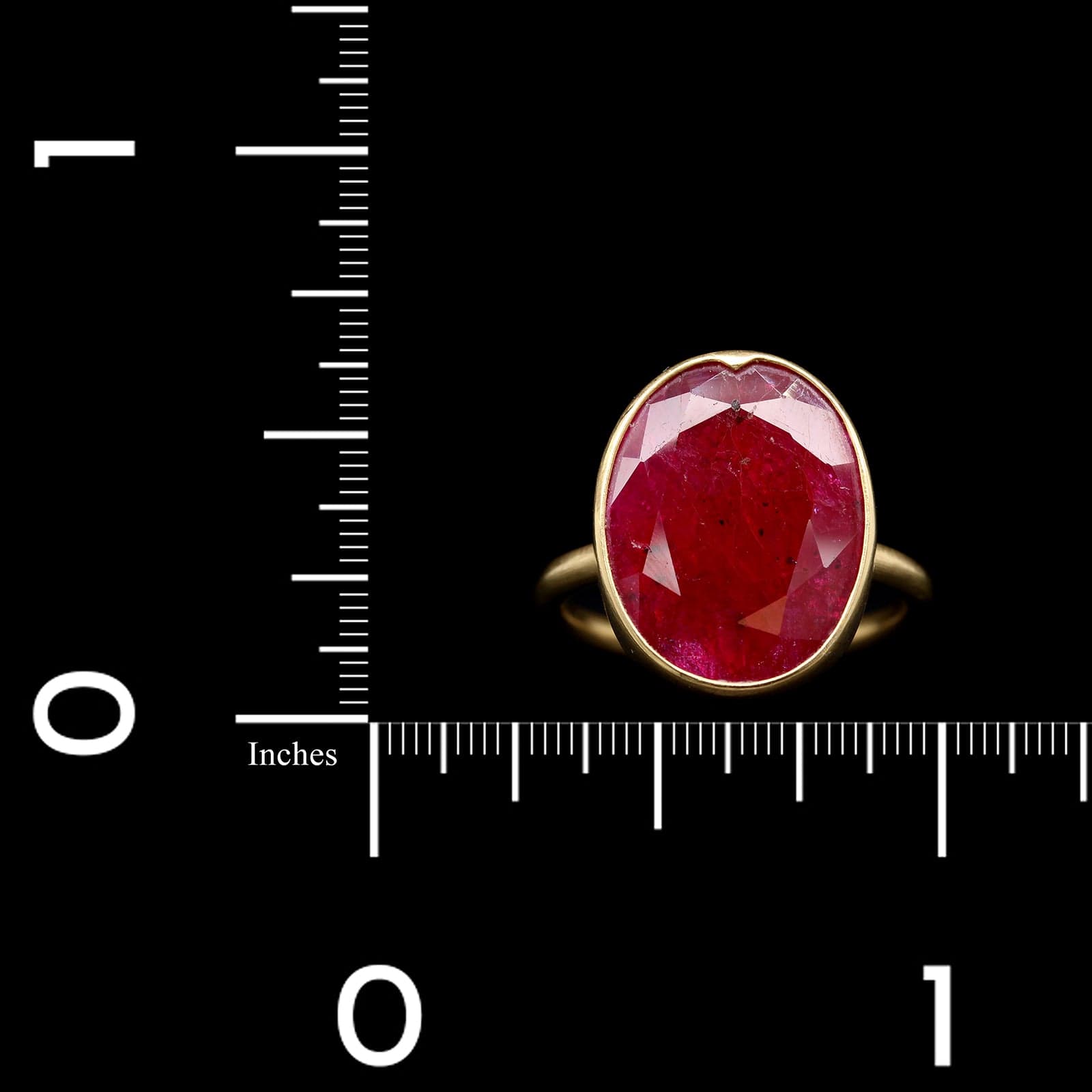 Gabriella Kiss 18K Yellow Gold Estate Ruby Ring