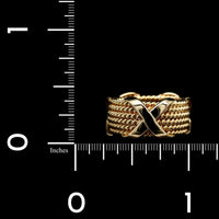 Tiffany & Co. 18K Yellow Gold Estate Jean Schlumberger Six Row X Band