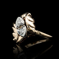 Vintage 14K Two-tone Gold Estate Diamond Ring