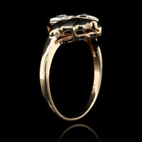 Vintage 14K Two-tone Gold Estate Diamond Ring