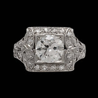 Art Deco Platinum Estate Diamond Ring