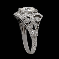Art Deco Platinum Estate Diamond Ring