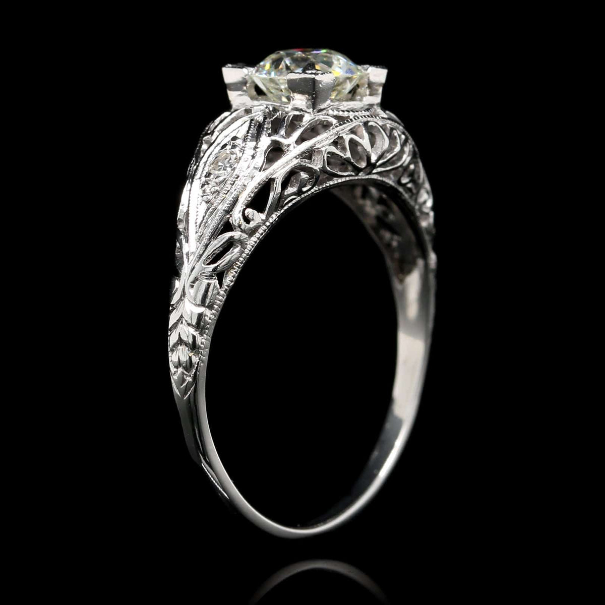 Antique Platinum Estate Diamond Ring