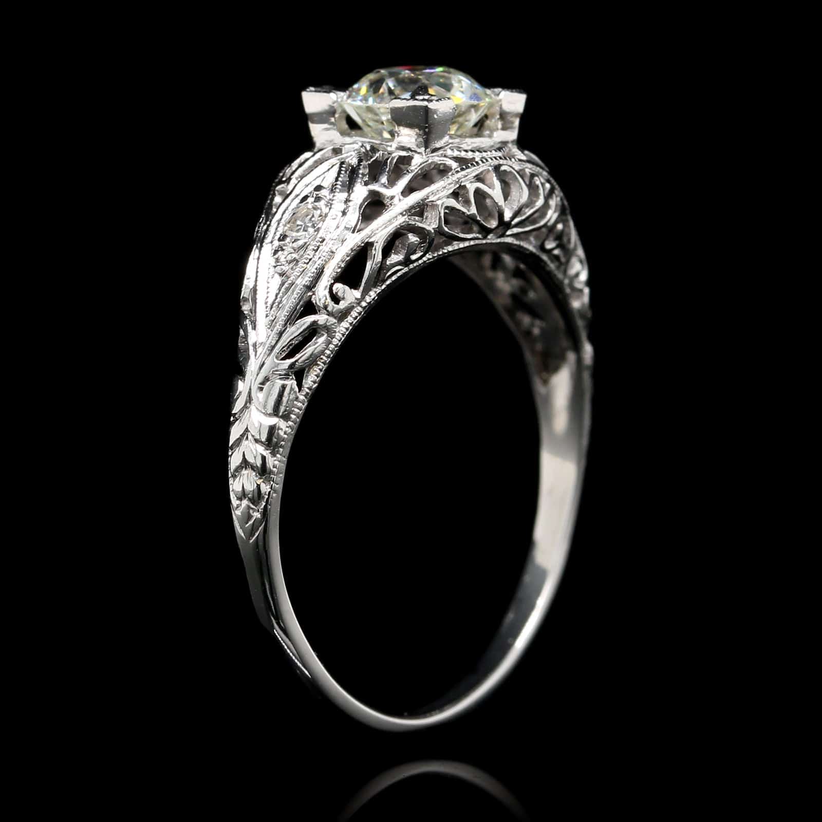 Antique Platinum Estate Diamond Ring