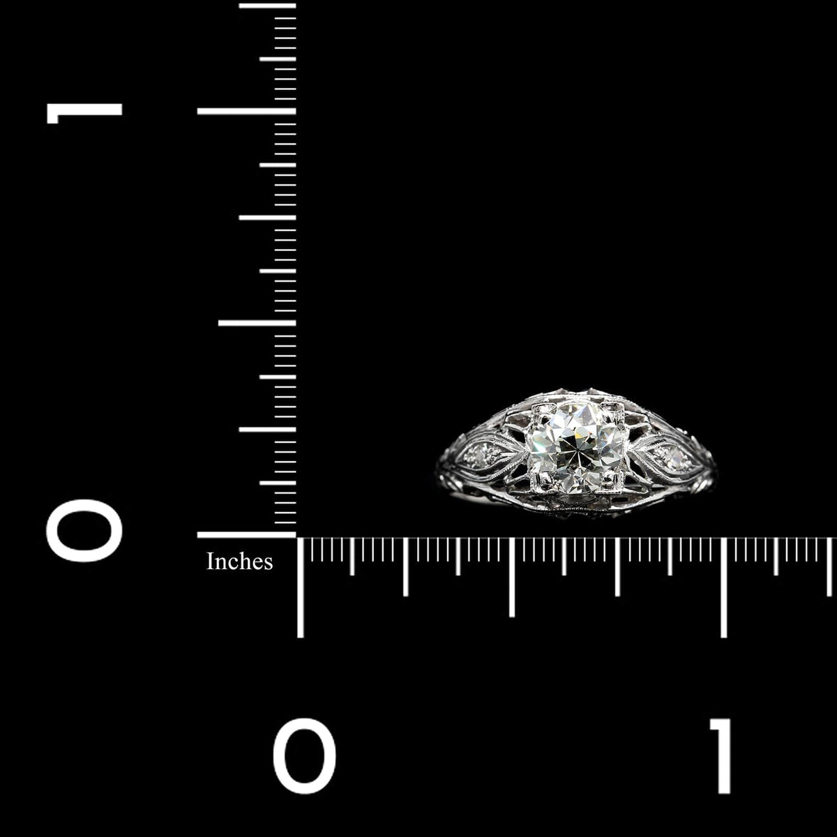 Antique Platinum Estate Diamond Ring