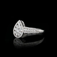 14K White Gold Estate Diamond Ring