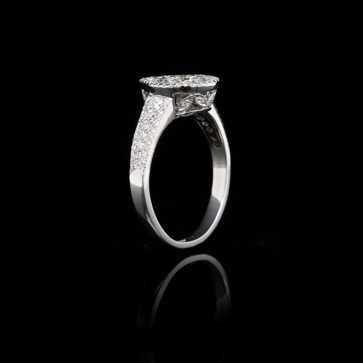 14K White Gold Estate Diamond Ring