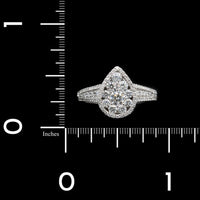 14K White Gold Estate Diamond Ring