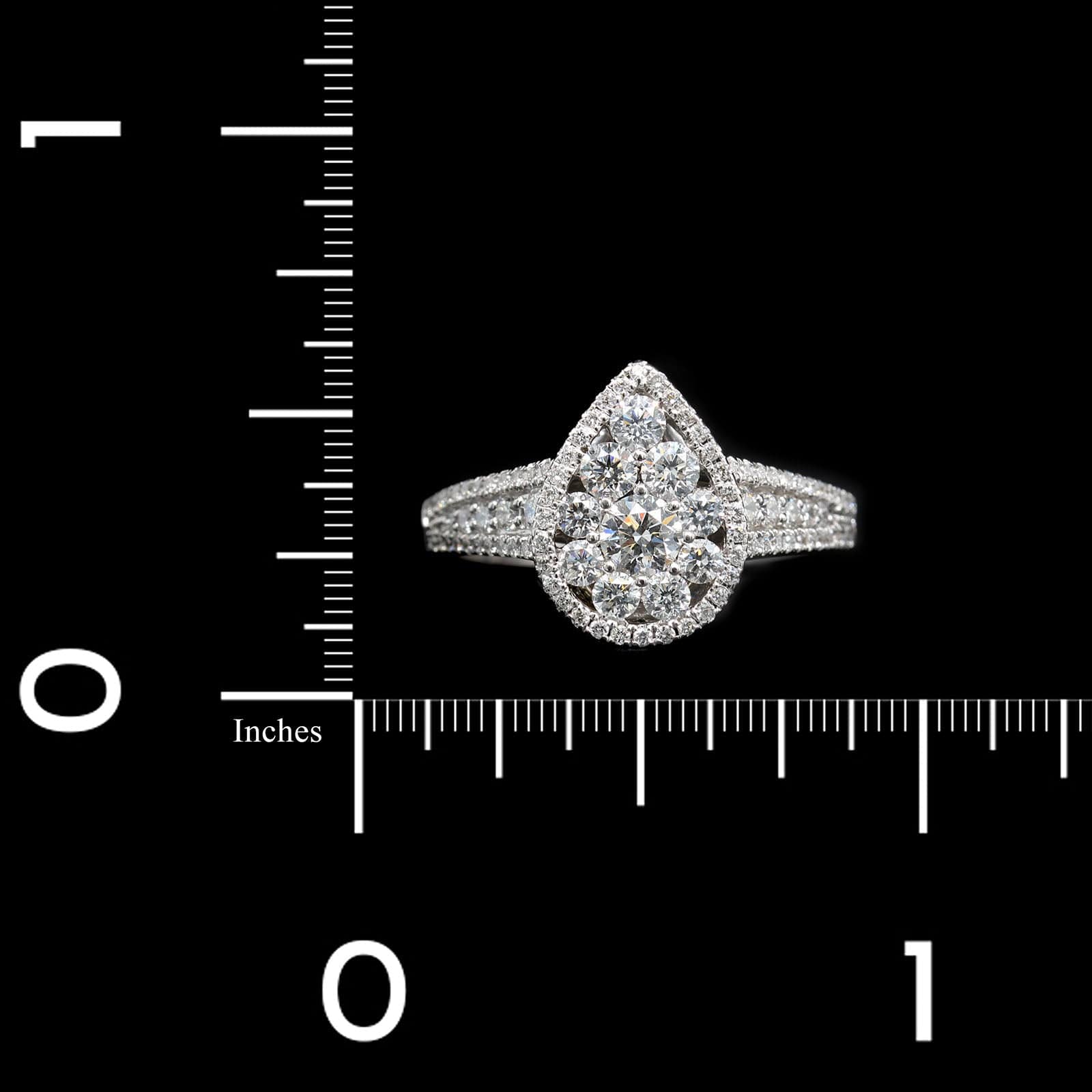 14K White Gold Estate Diamond Ring
