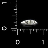 Vintage 18K White Gold Estate Diamond Ring