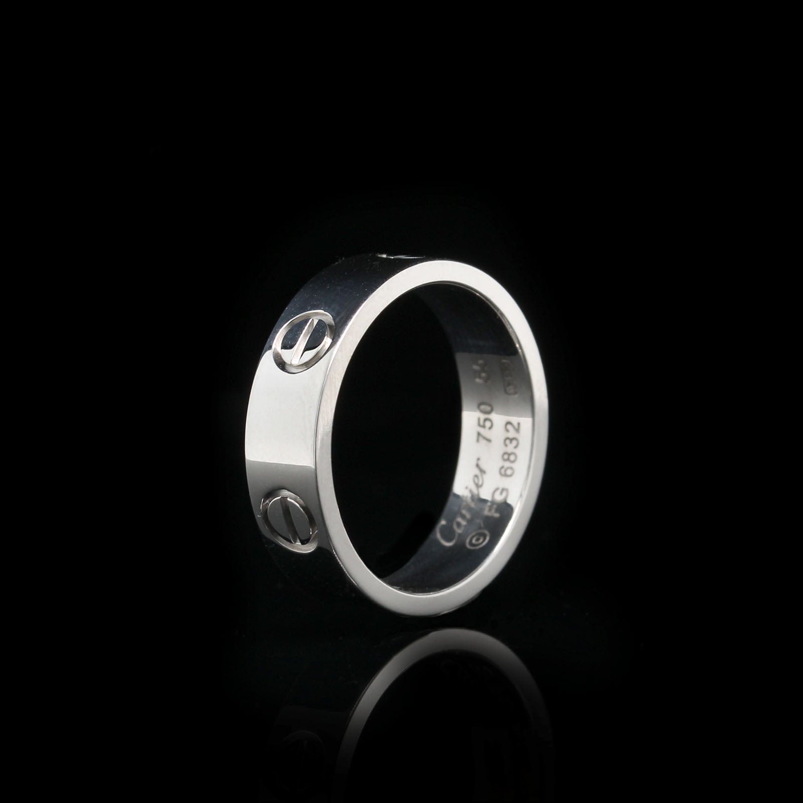 Cartier 18K White Gold Estate Love Ring
