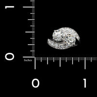 Vintage Platinum Estate Diamond Bypass Ring