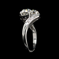 Vintage Platinum Estate Diamond Bypass Ring