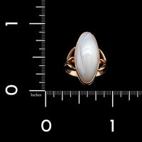 14K Rose Gold Estate Banded Agate Ring