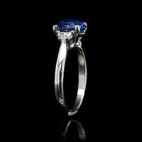 Platinum Estate Sapphire and Diamond Ring