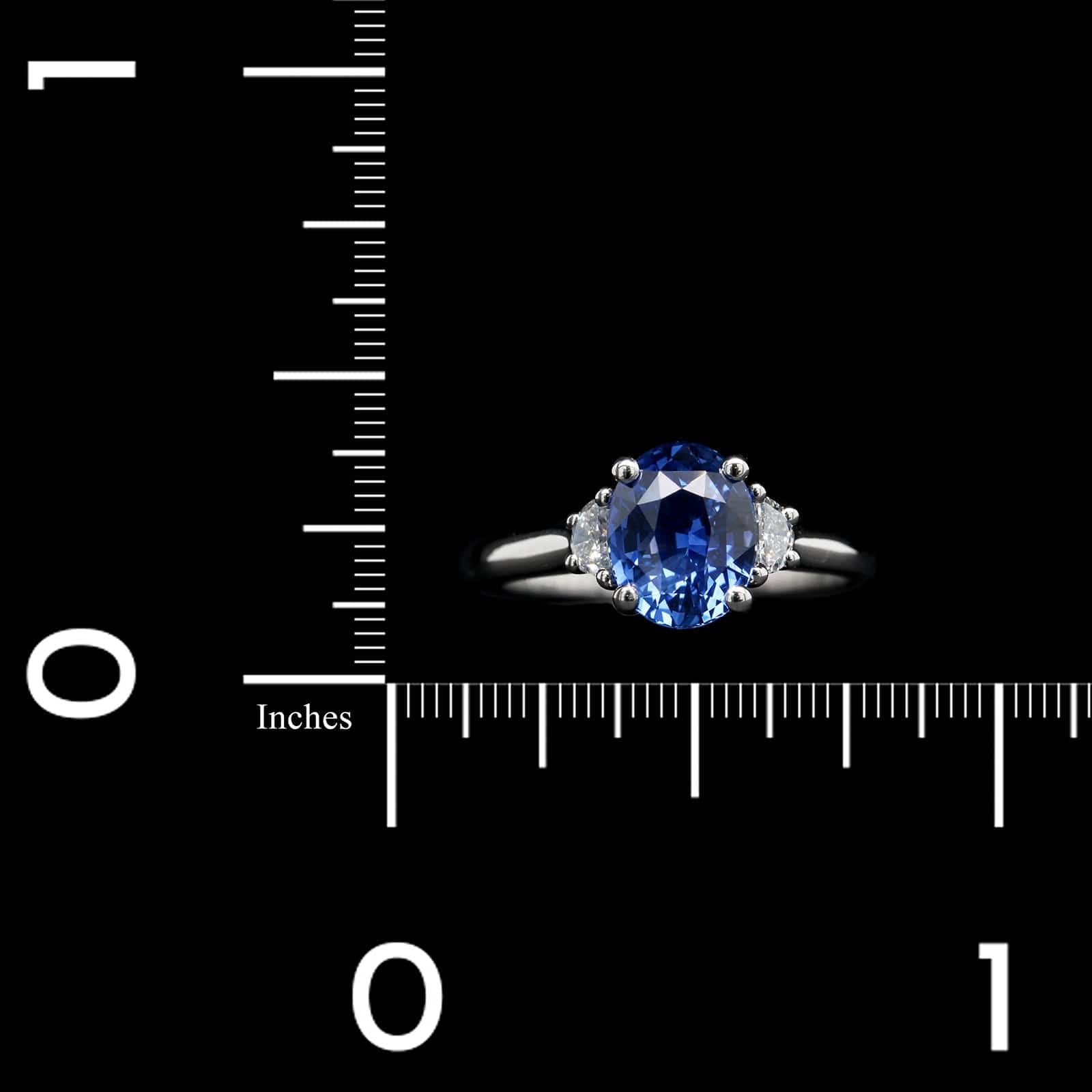 Platinum Estate Sapphire and Diamond Ring