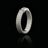 Tiffany & Co. Sterling Silver Estate Diamond Somerset Ring