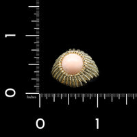 14K Yellow Gold Estate Coral Ring