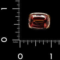 14K Rose Gold Estate Tourmaline and Diamond Ring