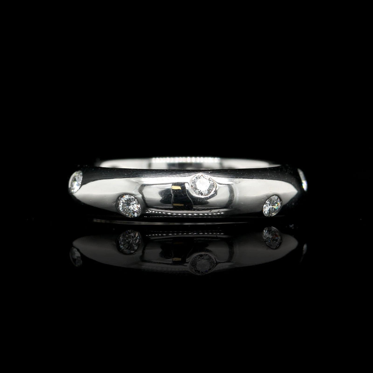 Tiffany and Co. Platinum Estate Diamond Etoile Band